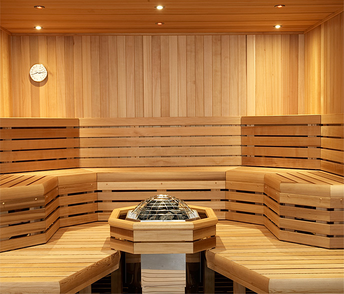 De sauna.
